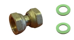 Dwuzłączka 3/4" z obrotowymi nakrętkami