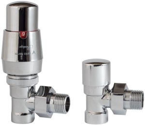 Zestaw termostatyczny chromowany ROYAL kątowy