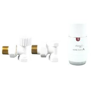 ZESTAW zaworów kątowy ELEGANT biały 
