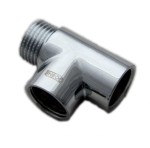 Trójnik GOSHE 1/2" chrom do grzejnika łazienkowego