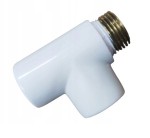 Trójnik do grzejnika łazienkowego 1/2" biały