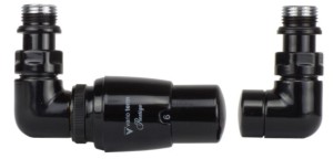 Zestaw termostatyczny VISION czarny błyszczący LEWY