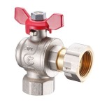 Zawór kulowy kątowy z obrotową nakrętką 3/4" GW/GW Calido S30