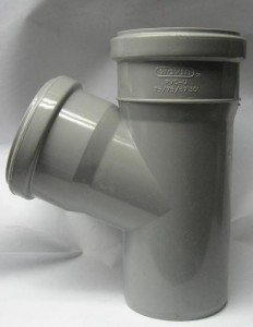 Trójnik PVC 75x75 WAVIN 45 stopni