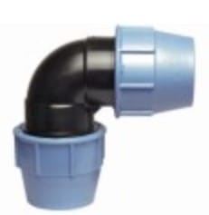 Kolano skręcane do rur PE, 63x63