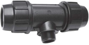 Trójnik skręcany do rur PE, 32x1x32 gwint zewnętrzny