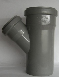 Trójnik PVC 75x50 WAVIN 67 stopni