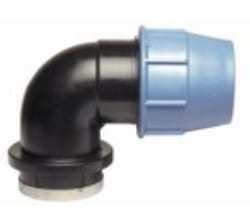 Kolano skręcane do rur PE, gwint wewnętrzny 32x1