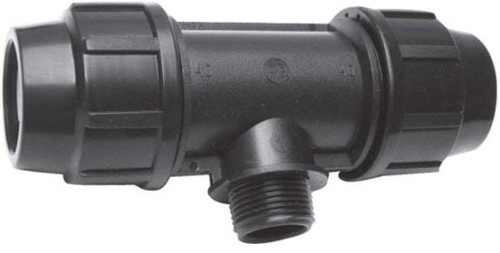 Trójnik skręcany do rur PE