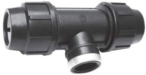 Trójnik skręcany do rur PE, 40x1 1/4x40 gwint wewnętrzny