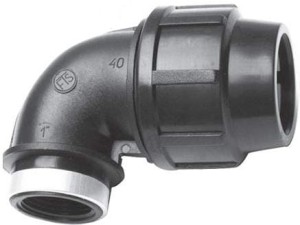 Kolano skręcane do rur PE, gwint wewnętrzny 63x2