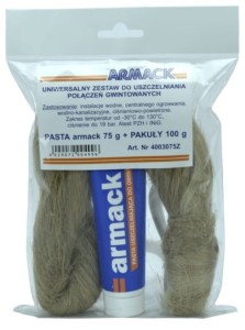 Zestaw instalacyjny pakuły 100g + pasta do gwintów 75g