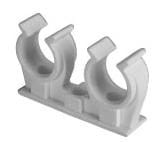 Klips podwójny do rur miedzianych, 22 mm