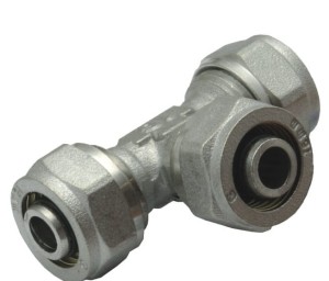 Trójnik skręcany pex 16x16x16